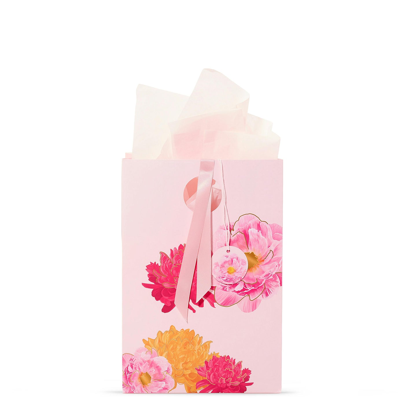 Pink Peony Floral Gift Bag VU4Y