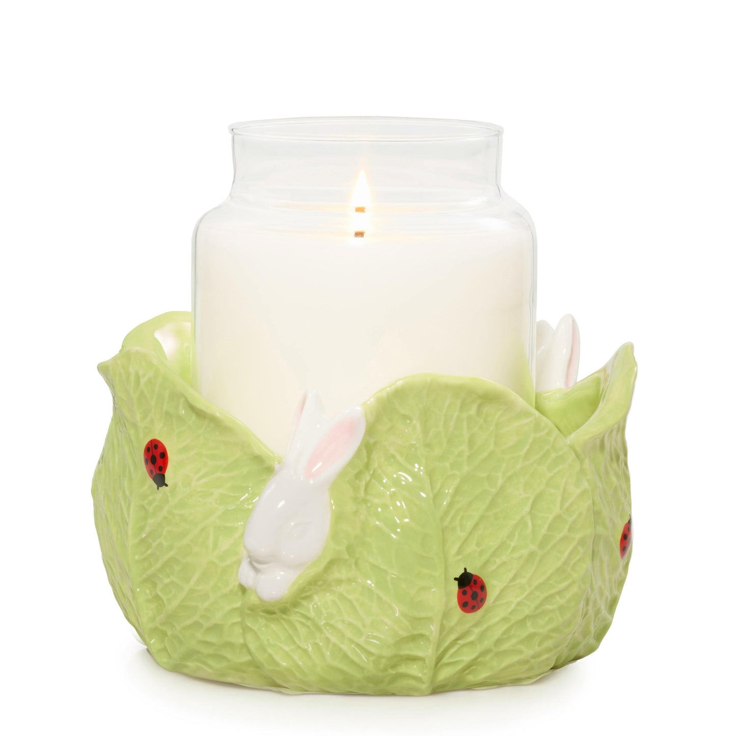 Ceramic Easter Bunny Jar Candle Holder 06T1