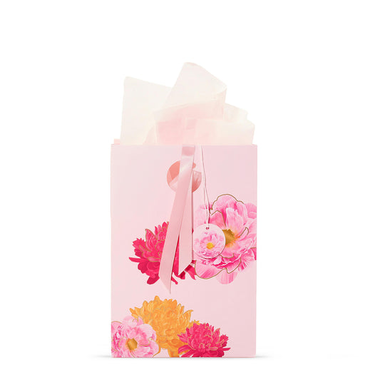 Pink Peony Floral Gift Bag VU4Y